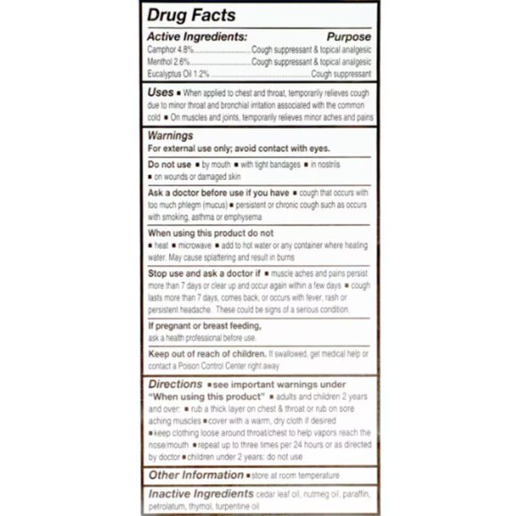 SET OF 2 CareAll Medicated Chest Rub 3.53 oz Cough Suppressant Topical - Picture 3 of 3